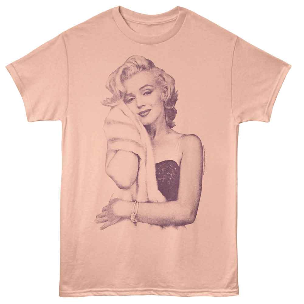 Fur Snuggle Marilyn Monroe t-shirt in peach