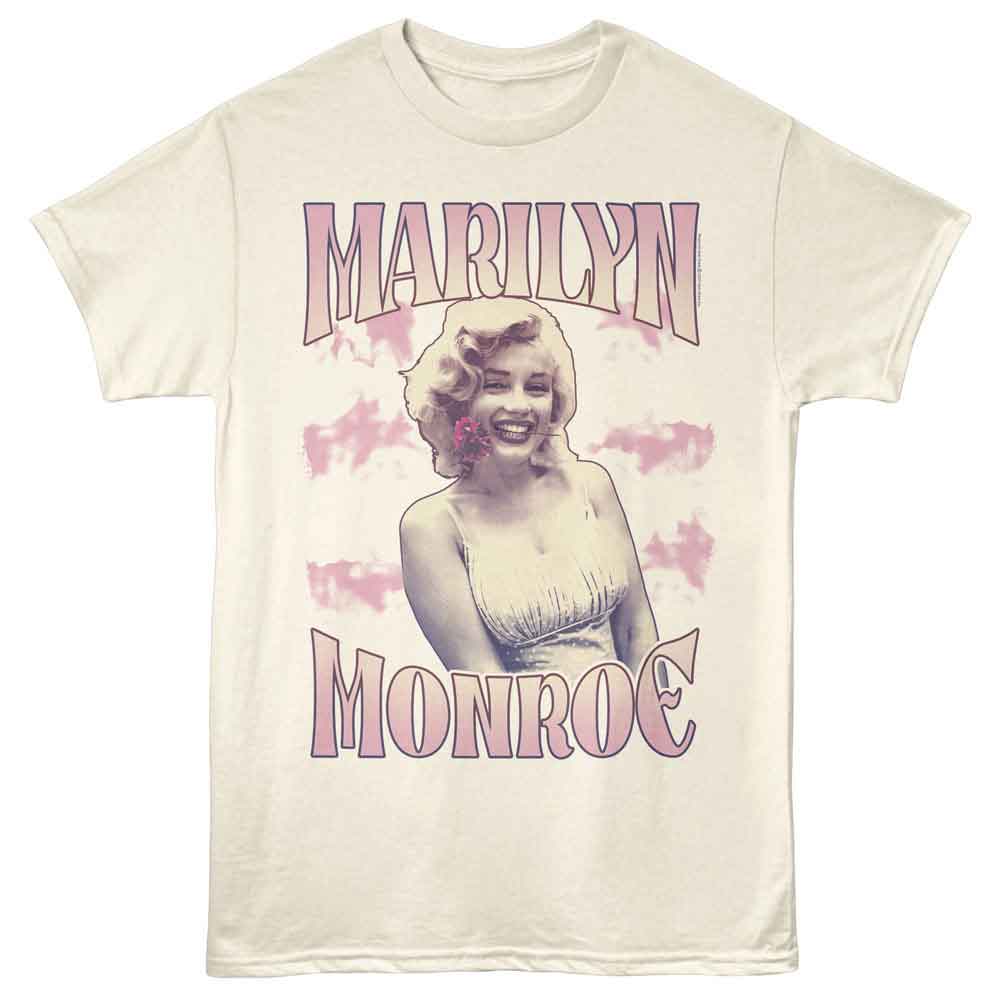 Clouds and Flower Marilyn Monroe t-shirt in natural