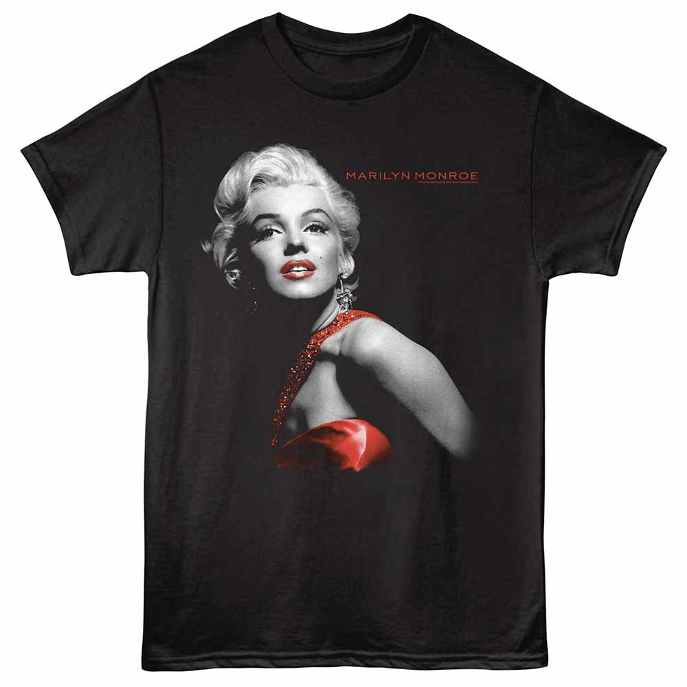 Black Marilyn Monroe t-shirt featuring a Glamorous design
