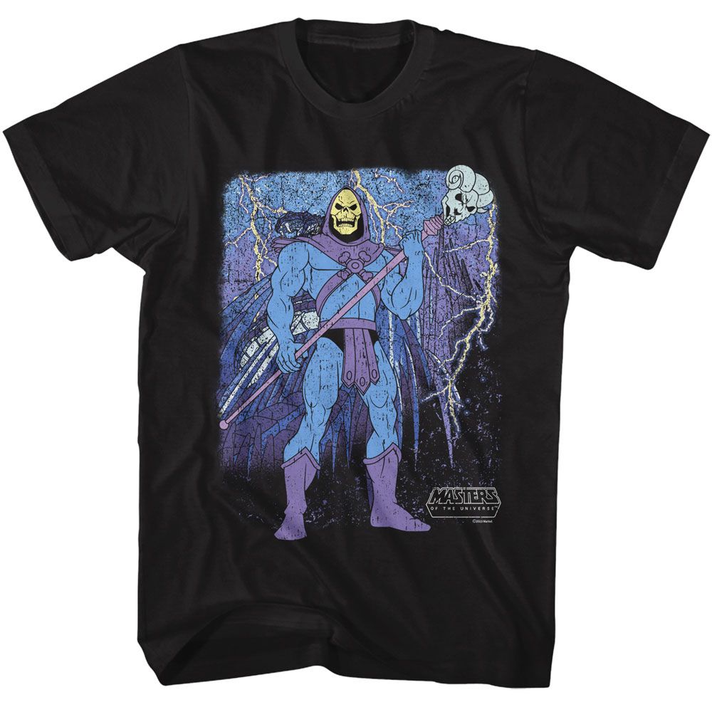 Skeletor and Skull Mountain Masters of the Universe t-shirt in black