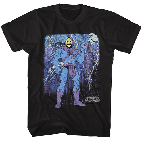 Skeletor and Skull Mountain Masters of the Universe t-shirt in black
