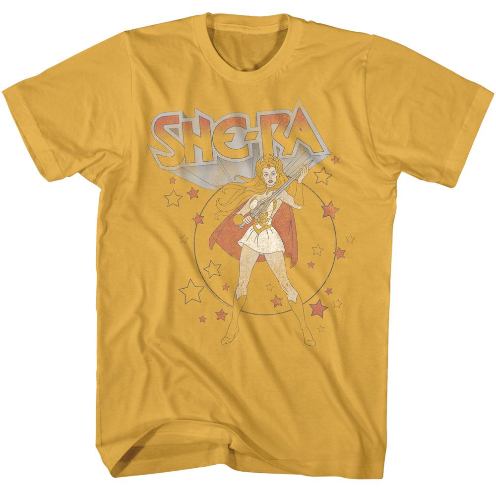 She-Ra With Stars Masters of the Universe t-shirt in ginger
