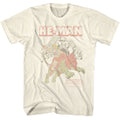 He-Man and Battle Cat at Grayskull Masters of the Universe t-shirt in natural