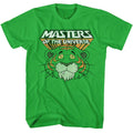 Cringer Face and Logo Masters of the Universe t-shirt in kelly green