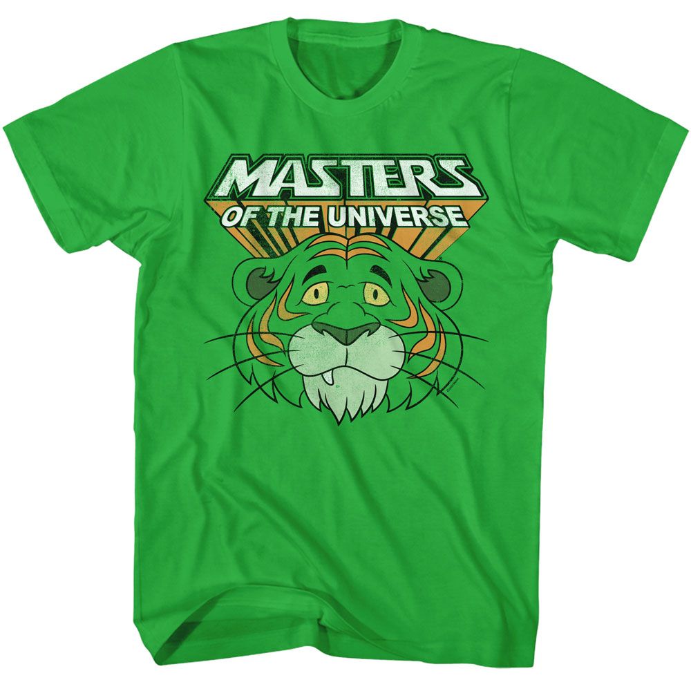 Cringer Face and Logo Masters of the Universe t-shirt in kelly green