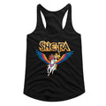 Masters of the Universe Ladies Racerback - She-Ra and Swift Wind