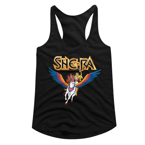 Masters of the Universe Ladies Racerback - She-Ra and Swift Wind
