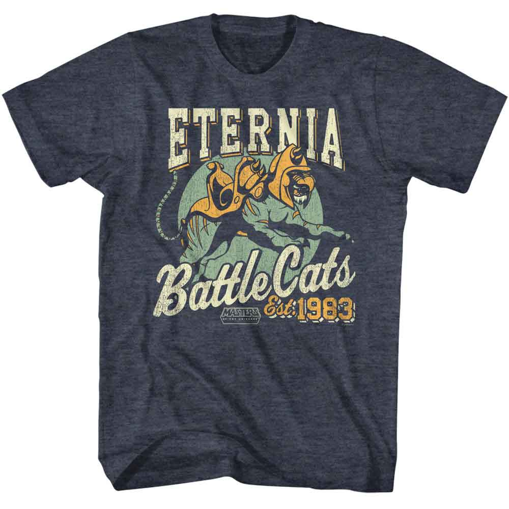 Eternia Battle Cats II Masters of the Universe t-shirt in navy heather