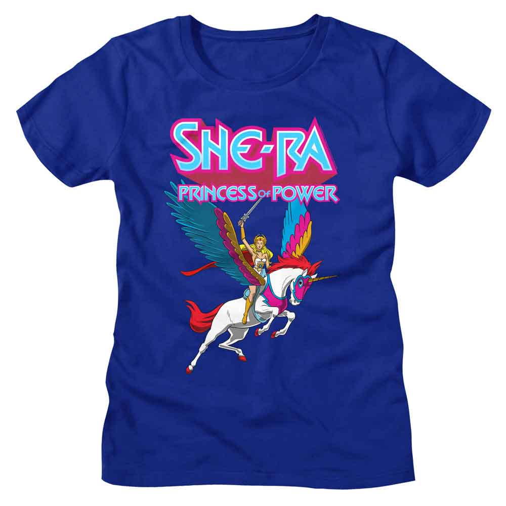 Masters of the Universe Ladies T-Shirt - She-Ra Swift Wind and Logo