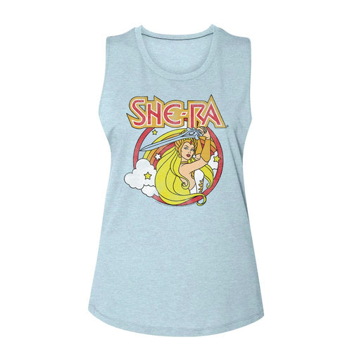 Masters of the Universe Ladies Muscle Tank - Rainbow Sword