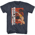Castle Grayskull Square Masters of the Universe t-shirt in navy heather