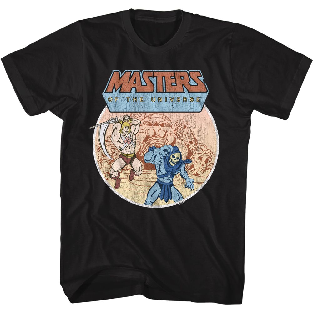 He-Man and Skeletor Battle Masters of the Universe t-shirt in black