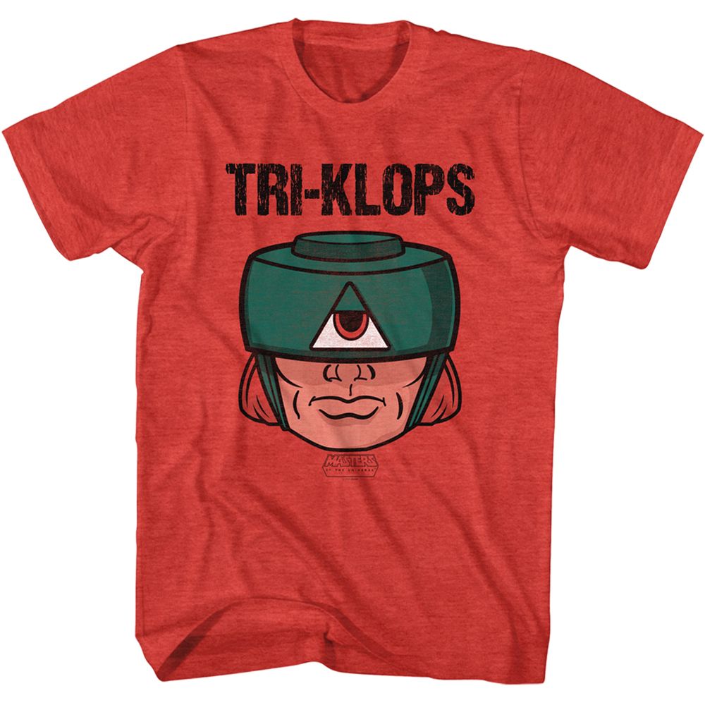 Tri-Klops Classic Masters of the Universe t-shirt in red heather