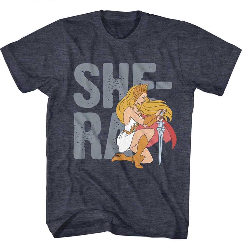 She-Ra Text Masters of the Universe t-shirt in navy heather
