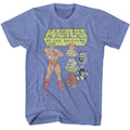 Character Circles Masters of the Universe t-shirt in light blue heather