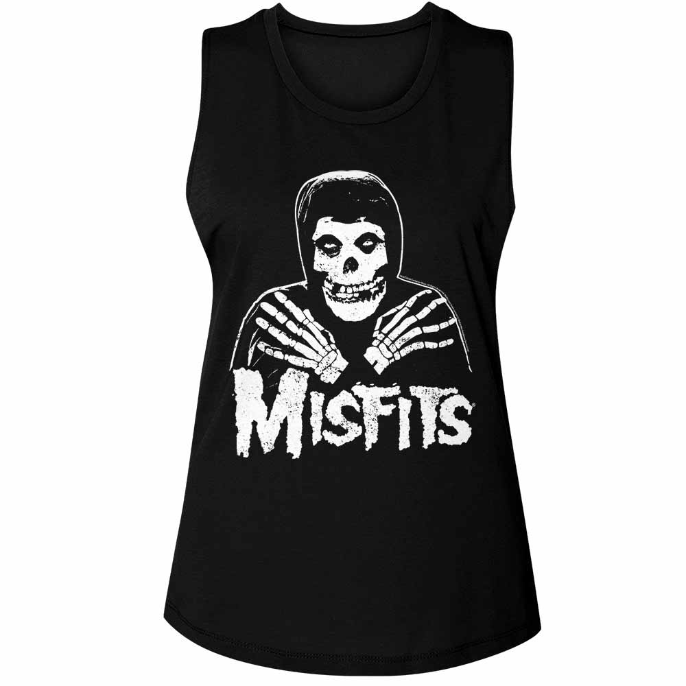 The Misfits Ladies Muscle Tank - Fiend Skull Crossed Arms