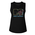MTV Ladies Muscle Tank - Neon Sign Logo