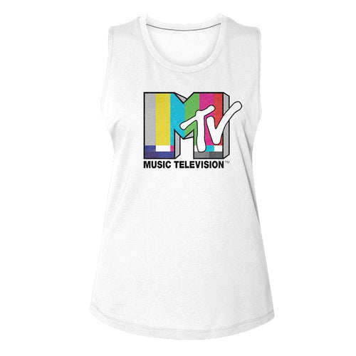 MTV Ladies Muscle Tank - Test Card Logo
