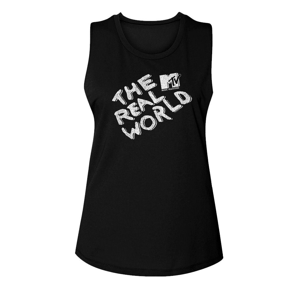 MTV Ladies Muscle Tank - The Real World Logo