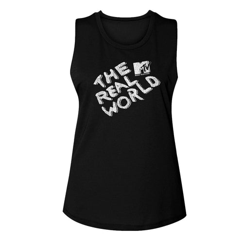 MTV Ladies Muscle Tank - The Real World Logo