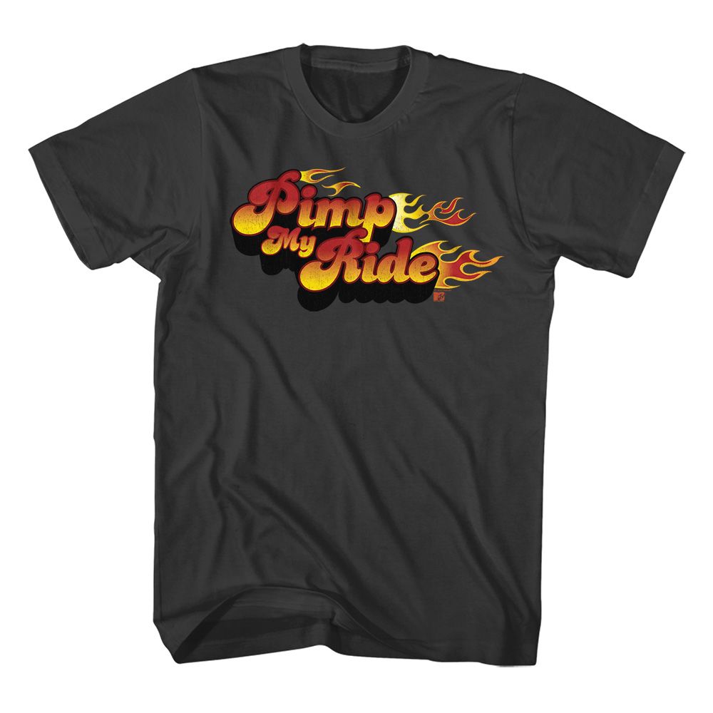 Flames MTV t-shirt in smoke gray