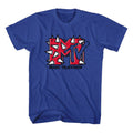 Spiky MTV t-shirt in royal blue