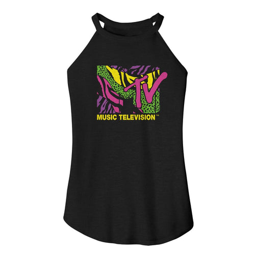 MTV Ladies Rocker Tank - Leopard and Zebra Logo