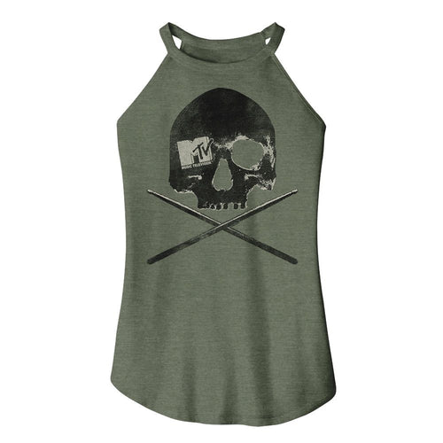 MTV Ladies Rocker Tank - Skulls and Sticks