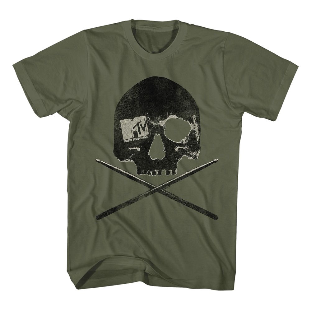 Skulls and Sticks MTV t-shirt in military green