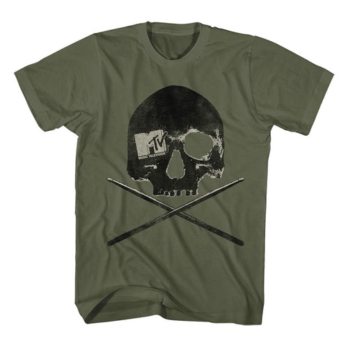 Skulls and Sticks MTV t-shirt in military green