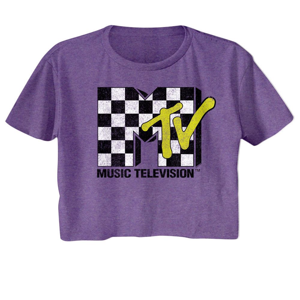 MTV Ladies Crop Top - Checkered