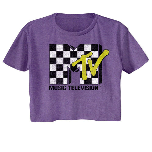 MTV Ladies Crop Top - Checkered