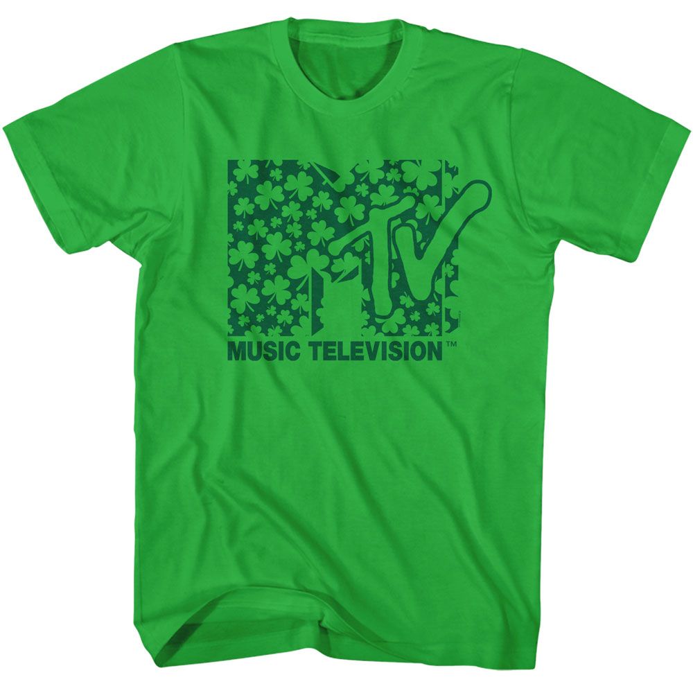 Clover Pattern MTV t-shirt in kelly green