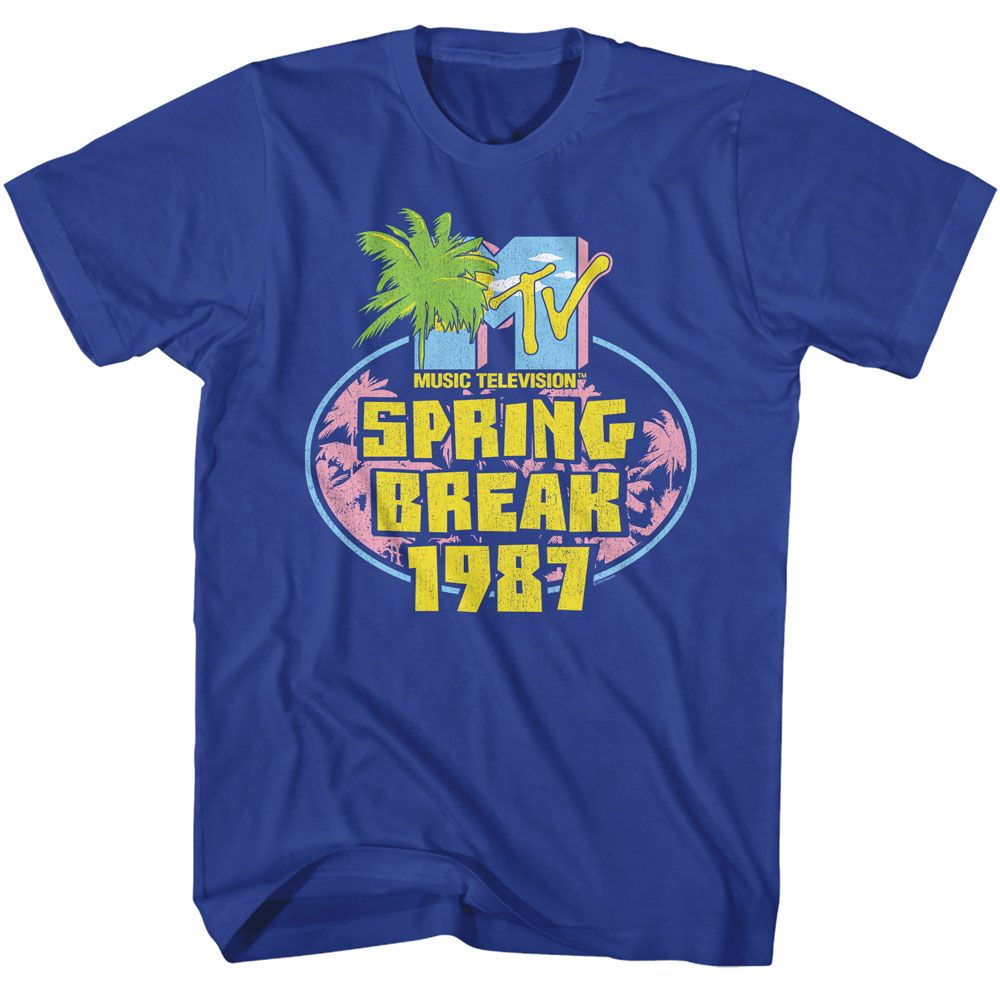 Spring Break 87 MTV t-shirt in royal blue