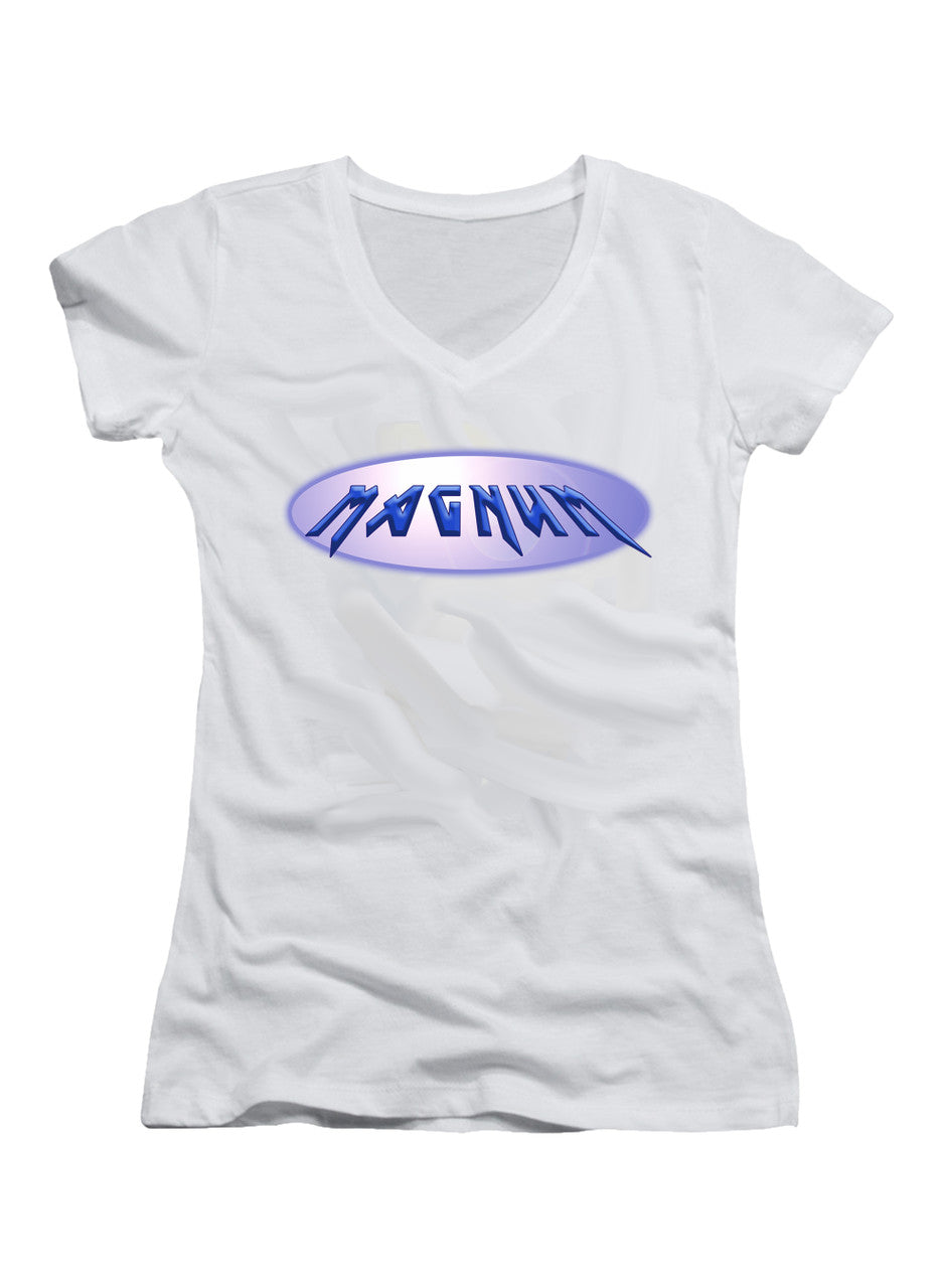 White Magnum Juniors V-Neck T-Shirt