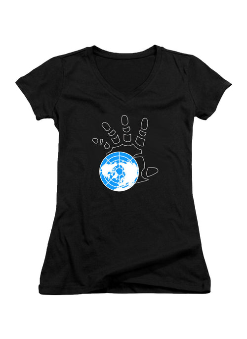 Black Majestic 12 Juniors V-Neck T-Shirt