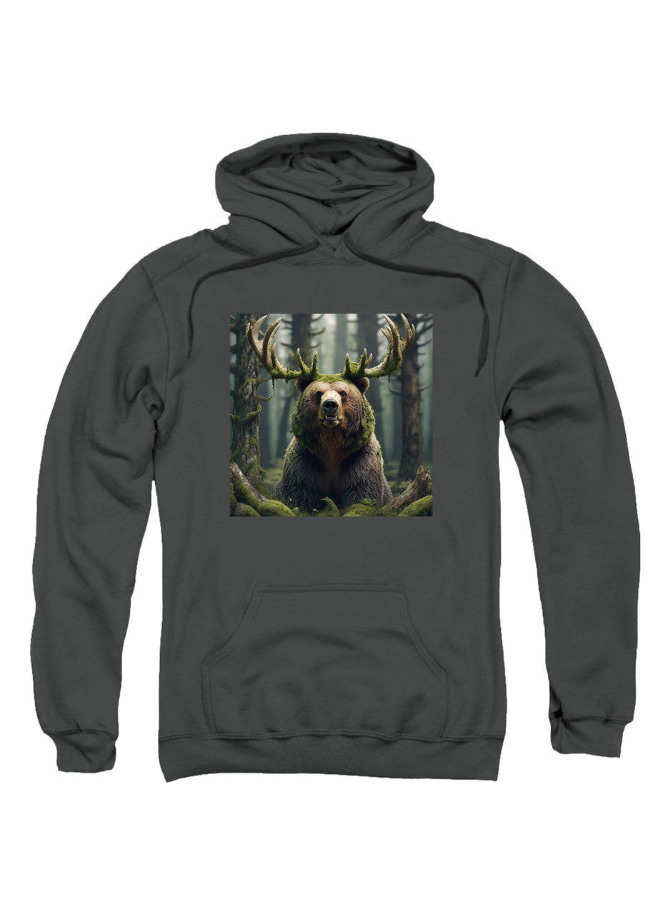 Charcoal Majestic Bear Hoodie