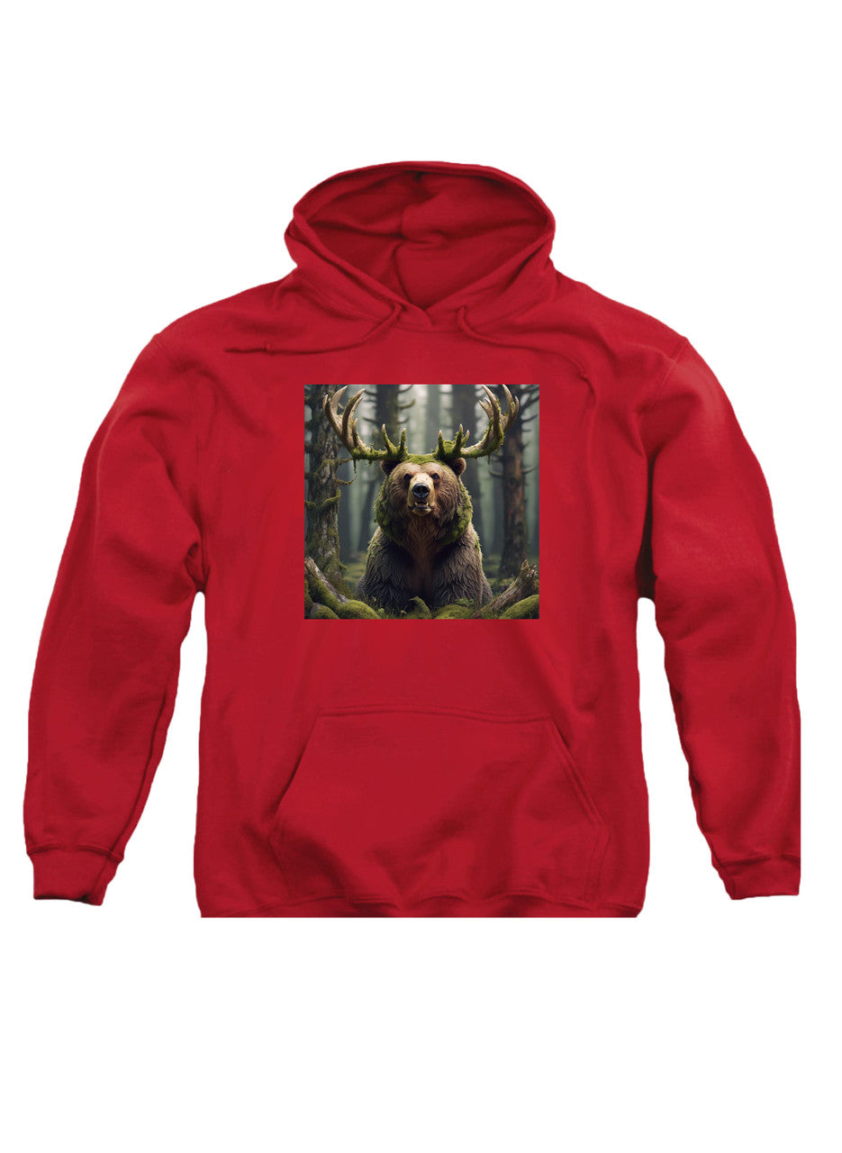 Red Majestic Bear Hoodie