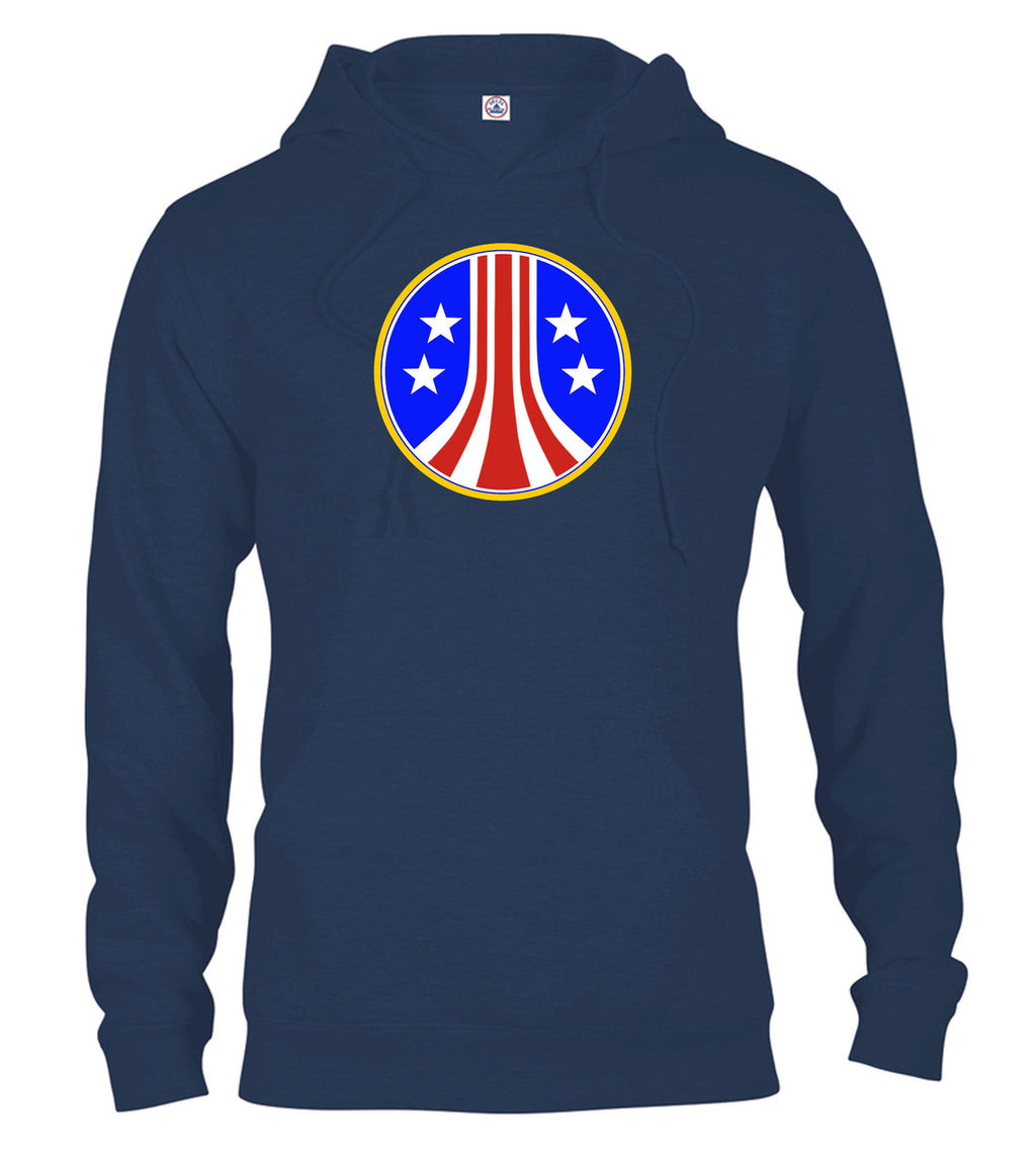 Navy Military Logo Hoodie