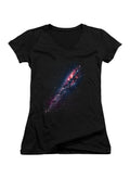 Black Wonders of the Milky Way Juniors V-Neck T-Shirt