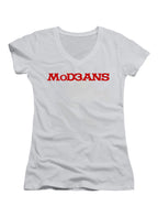 White Modeans 3 Juniors V-Neck T-Shirt