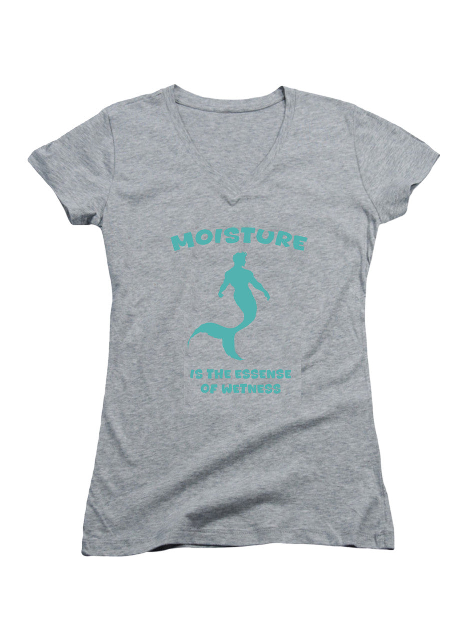 Gray Moisture Juniors V-Neck T-Shirt