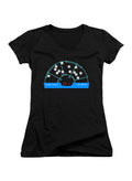 Black Motion Tracker Control Juniors V-Neck T-Shirt