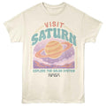 Natural NASA t-shirt featuring a Visit Saturn design