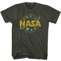 Smoke Gray NASA t-shirt featuring a Planets and Skylab design