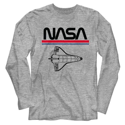 NASA Long Sleeve T-Shirt - Worm Logo Shuttle