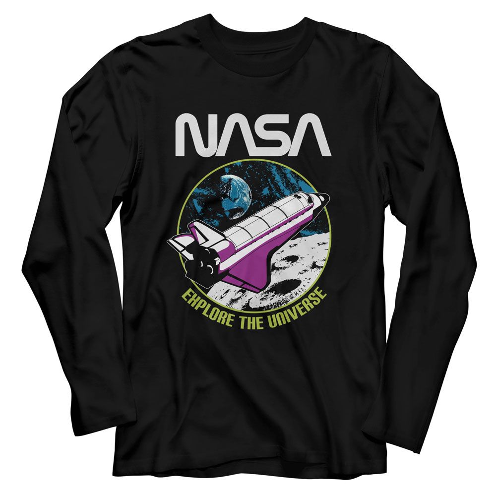 NASA Long Sleeve T-Shirt - Explore the Universe - Black