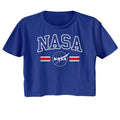 NASA Ladies Crop Top - Stripes - Royal Blue