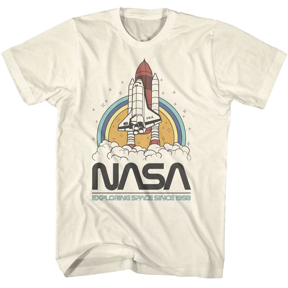 Natural NASA t-shirt featuring an Exploring Space Circles design
