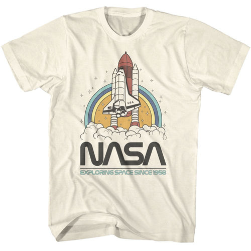 Natural NASA t-shirt featuring an Exploring Space Circles design